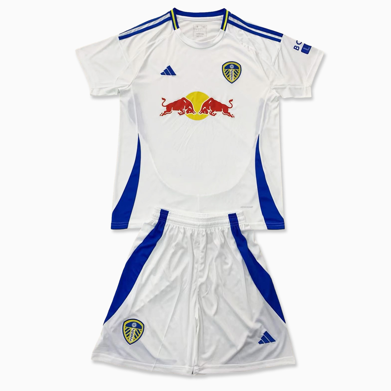 Leeds United 24-25 Home Men's Adult Jersey Set - Fans Version - ReplicasJersey