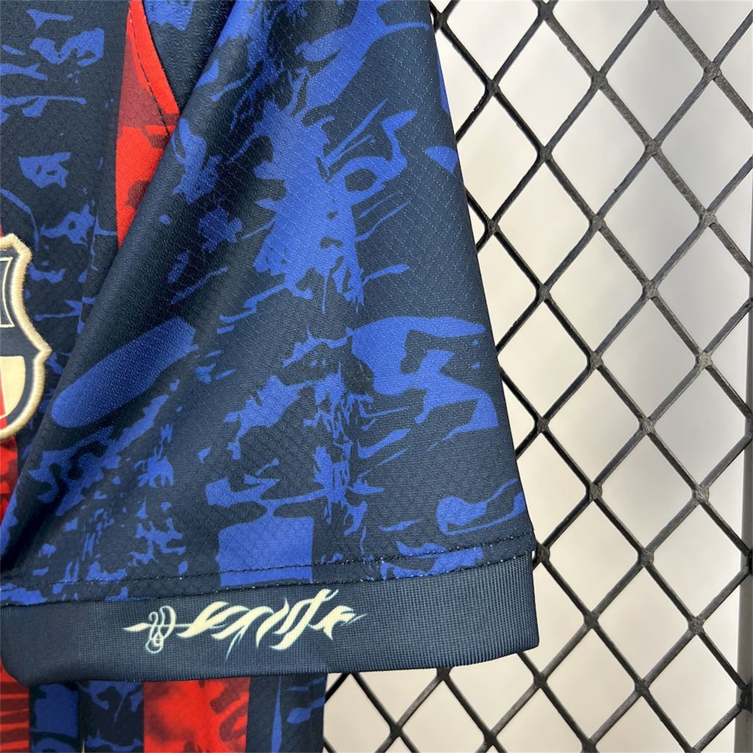 B.A.R.S.A 25-26 Red & Blue Random Graffiti Pattern Jersey - Fans Version - ReplicasJersey