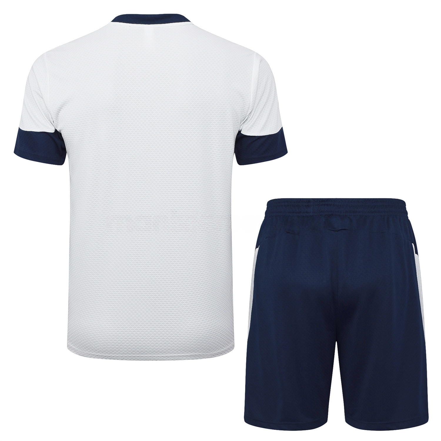 Portugal 25-26 Short-Sleeve Training Set - Off White Top and Deep Blue Shorts - ReplicasJersey