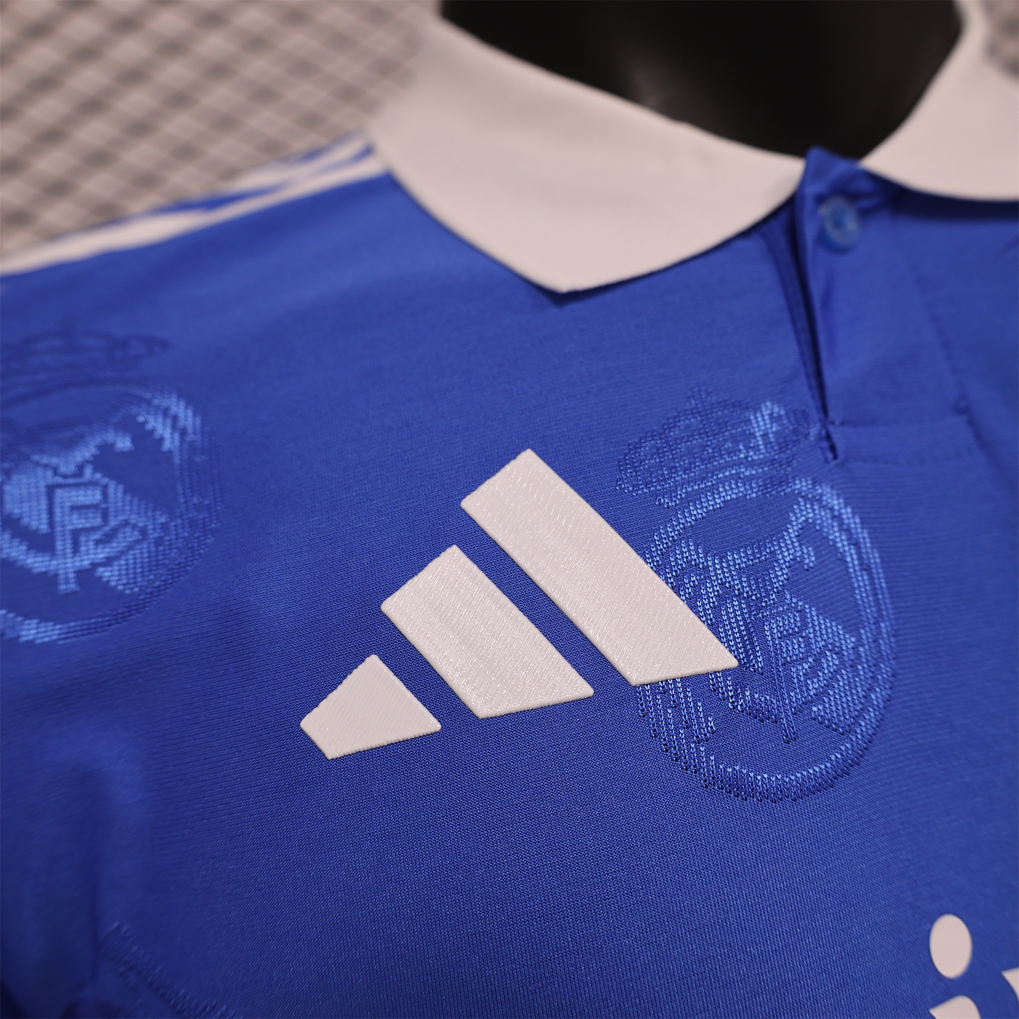 Real Madrid 24-25 Blue LOGO Special Edition Jersey - Player Version - ReplicasJersey