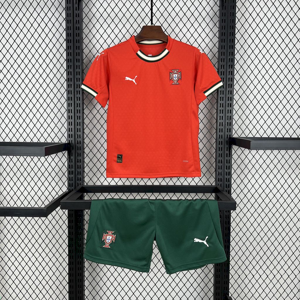 Portugal 2025-26 Home Kids Kit - ReplicasJersey