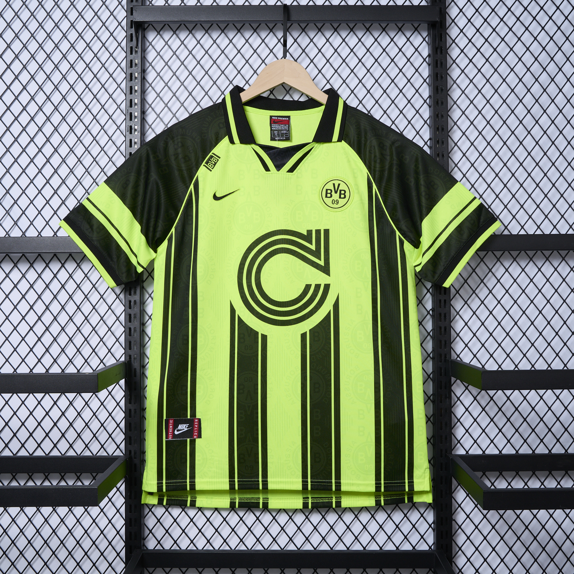 Retro Dortmund 1996-97 European Home Jersey - ReplicasJersey