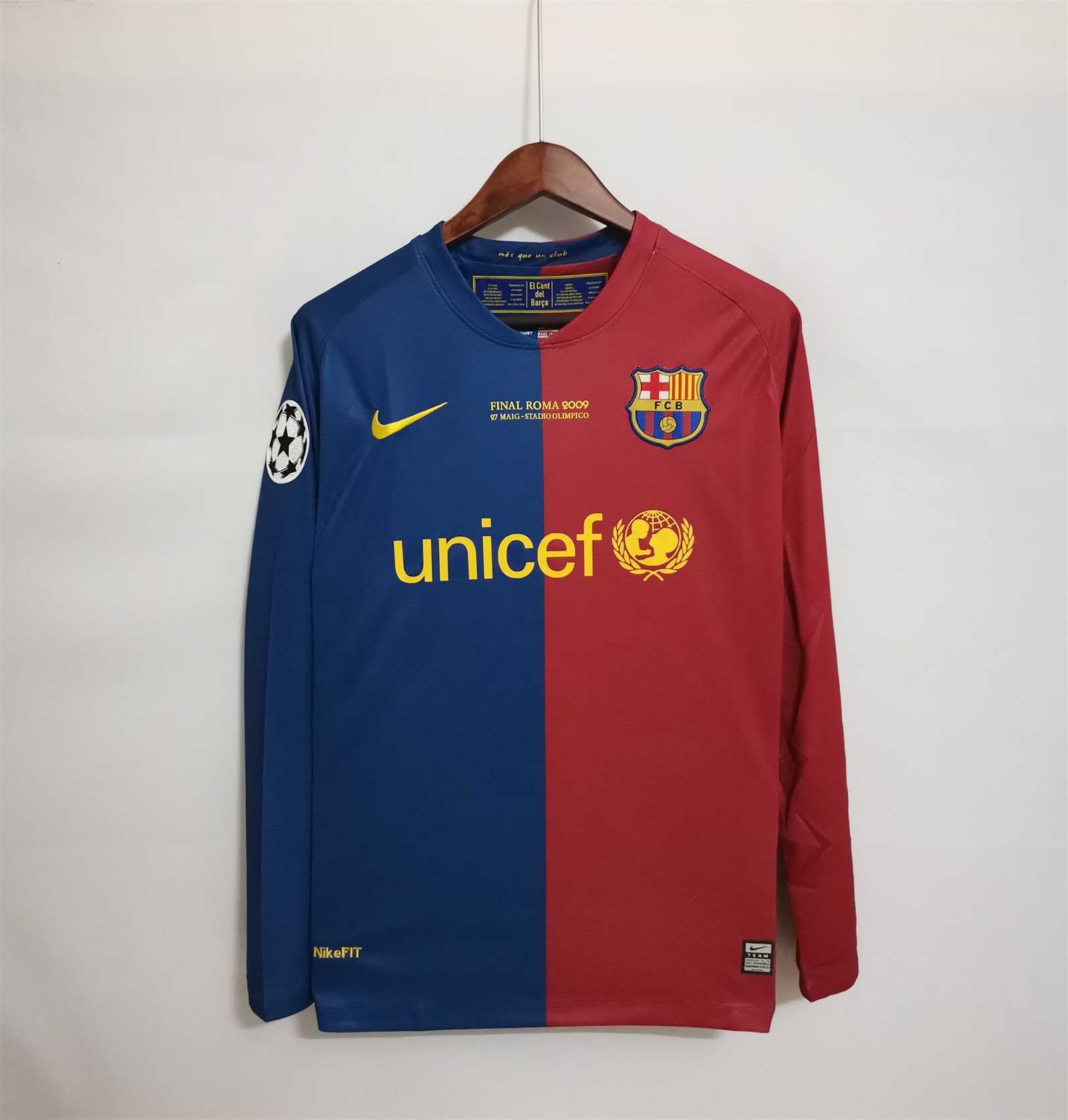 B.A.R.S.A Retro 08-09 Home Long Sleeve Jersey - ReplicasJersey