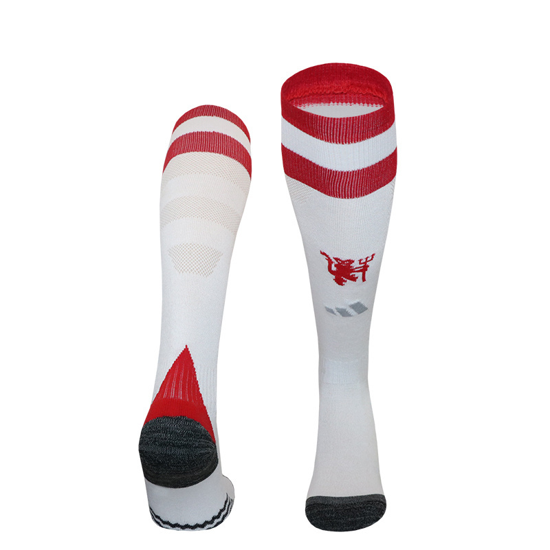 Manchester United 24-25 Away Socks - White & Red - ReplicasJersey