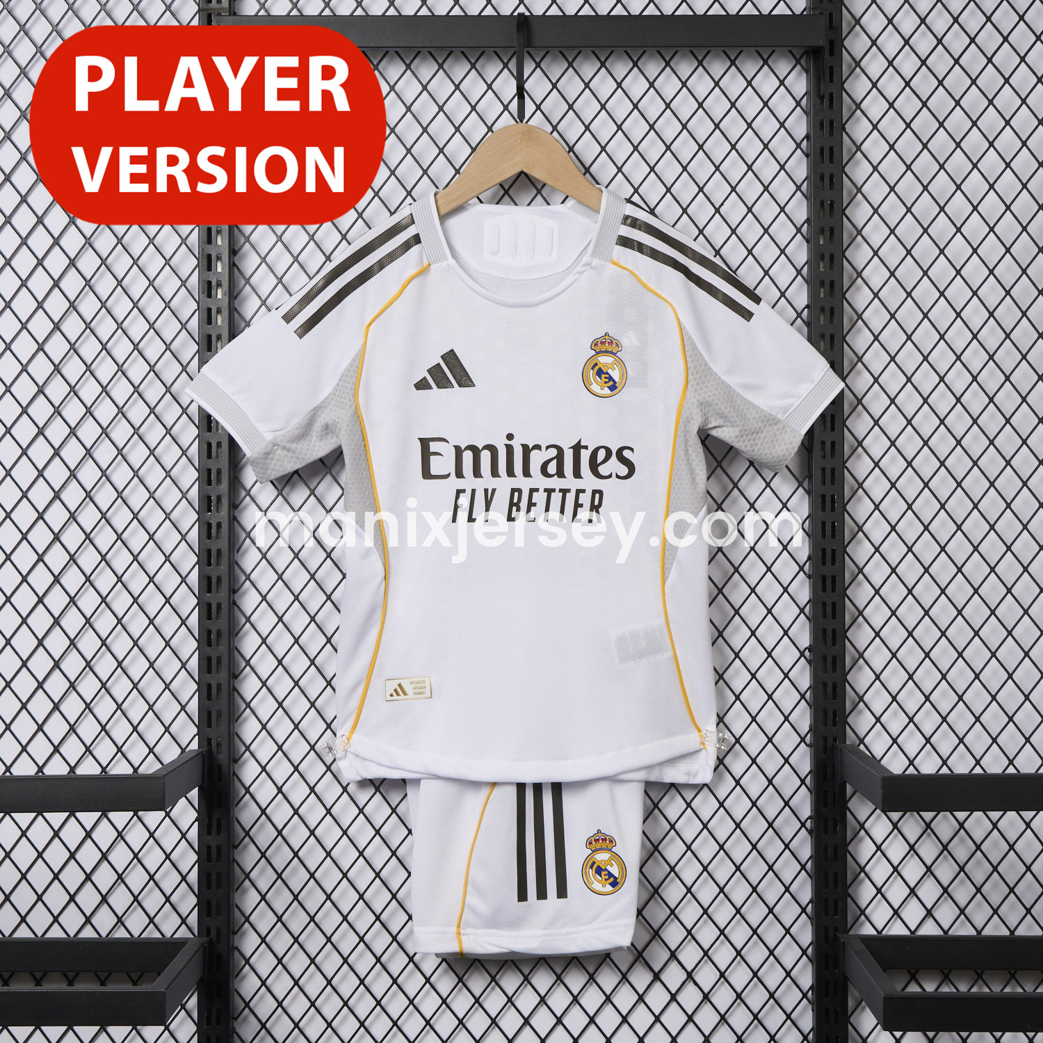 Real Madrid 25-26 Home Kids Kit - Player Version - ReplicasJersey
