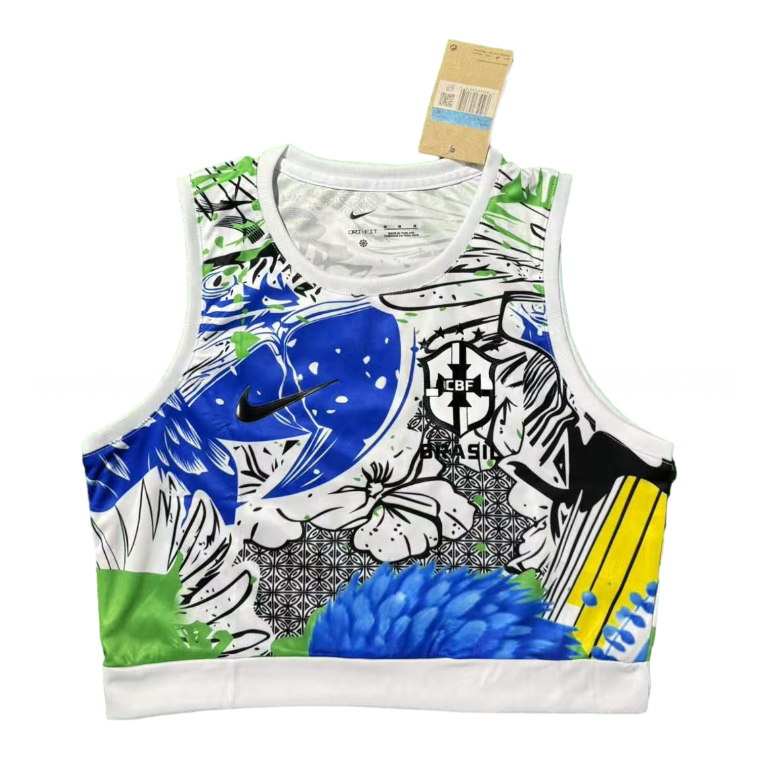 Women's Brazil 25-26 Blue Parrot Yoga Vest - ReplicasJersey