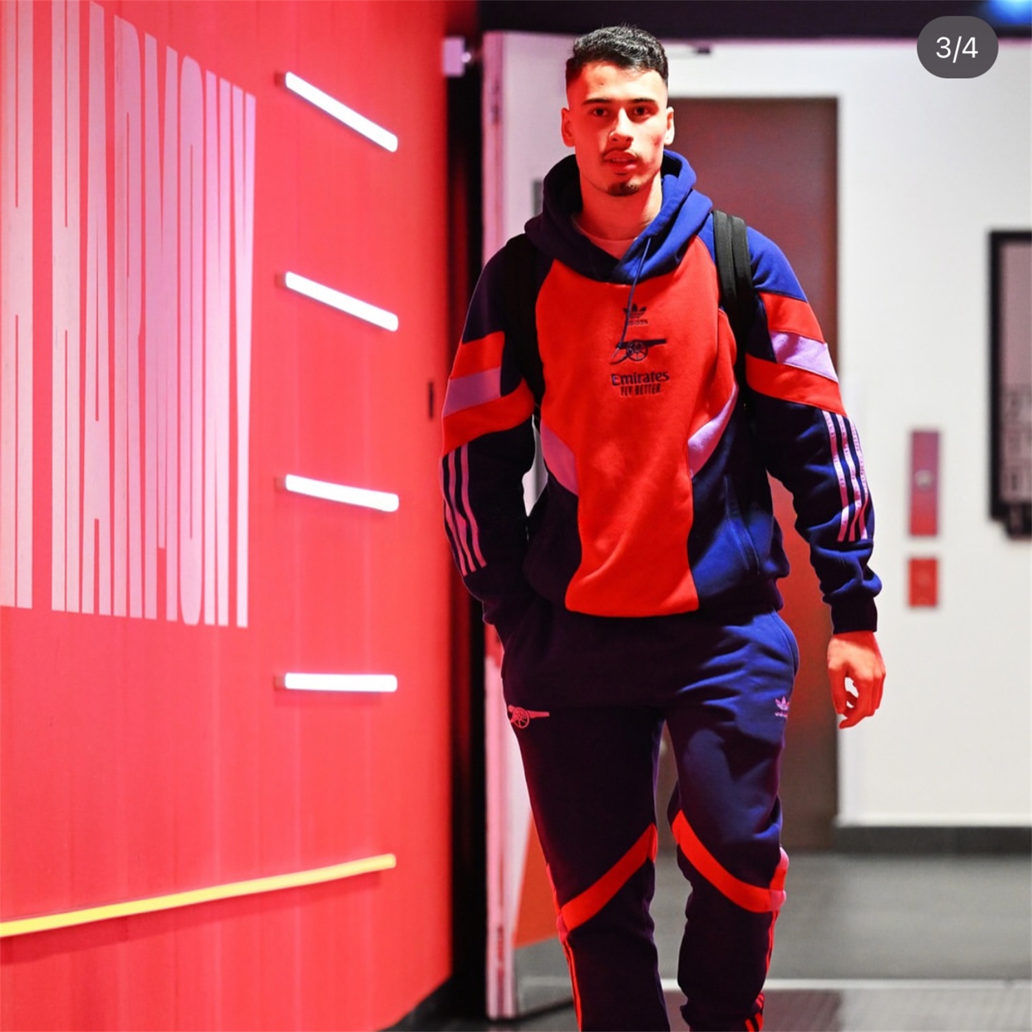 Arsenal 2025 Fleece-Lined Training Hoodie Set - Purple & Red Hoodie + Pants - ReplicasJersey