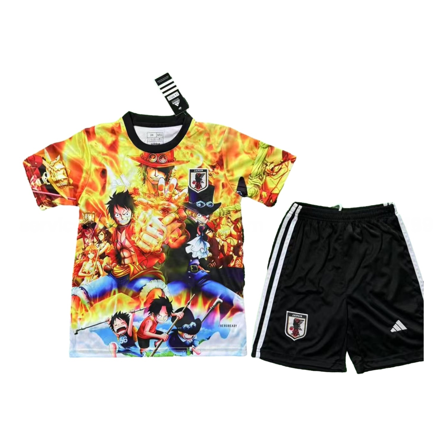 Japan 25-26 Luffy & Ace & Sabo's Fiery Triple-Attack Special Kids Kit - ReplicasJersey