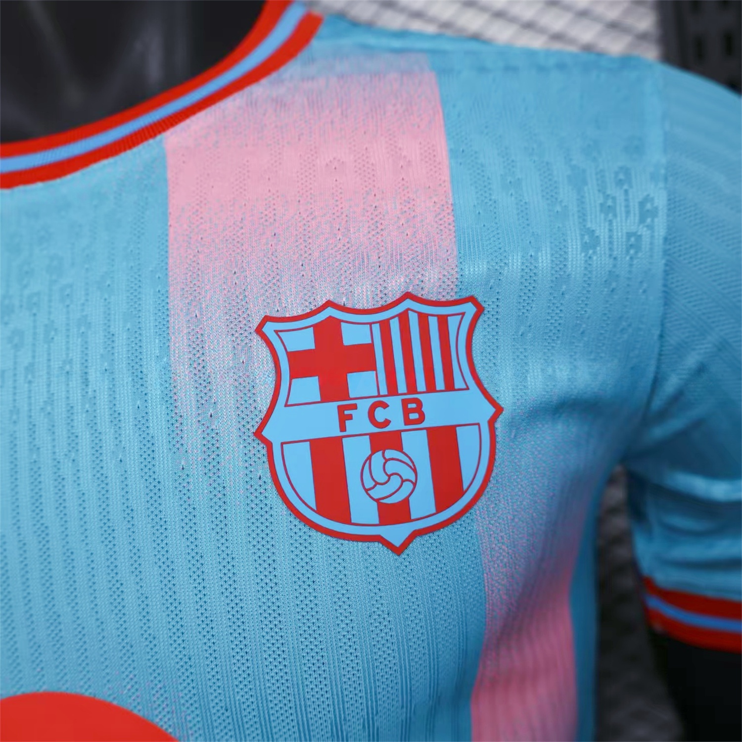 B.A.R.S.A 25-26 Orange Logo Pink & Light Blue Special Jersey - Player Version - ReplicasJersey