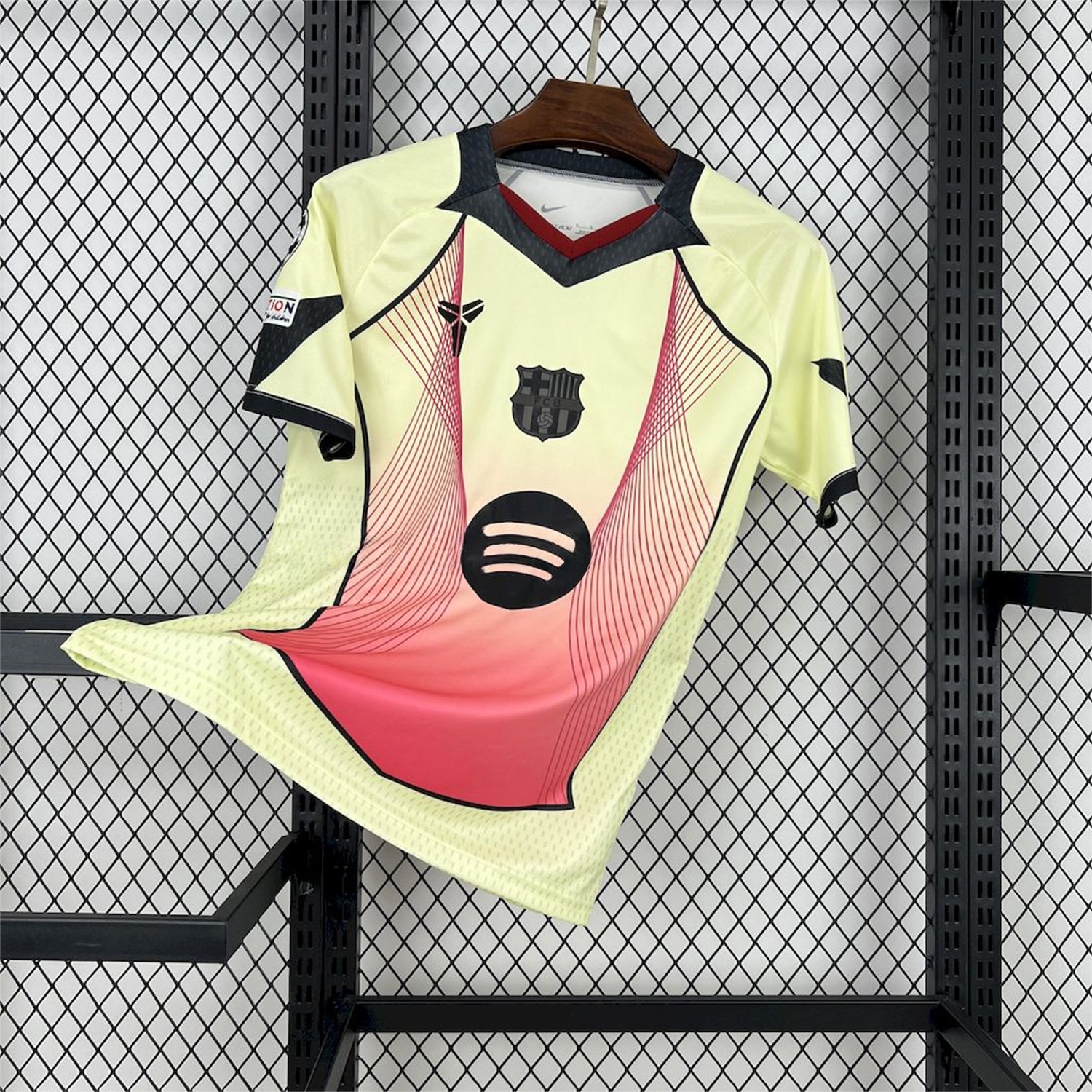 B.A.R.S.A 25-26 T90 Red Lines Yellow Special Jersey - Fans Version - ReplicasJersey
