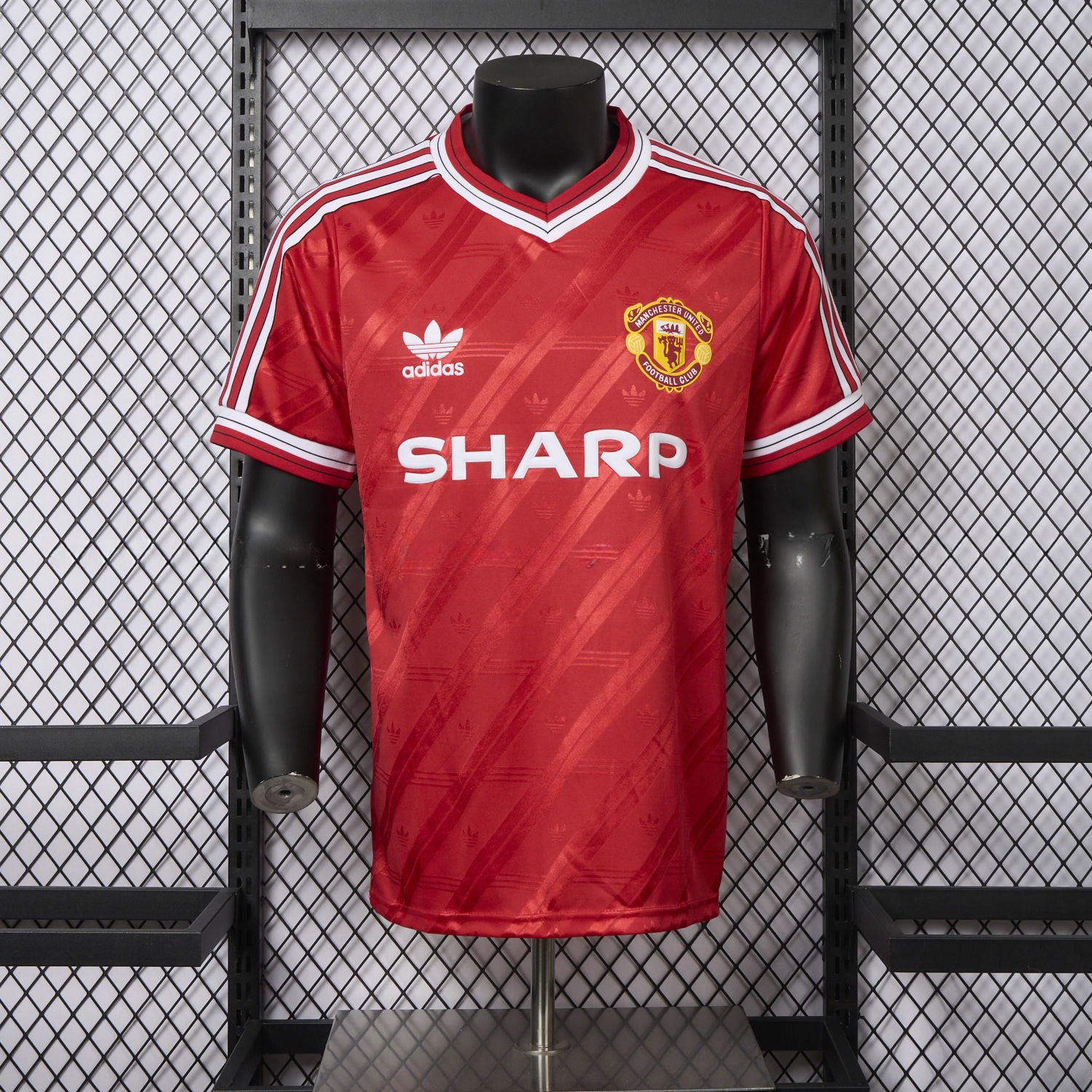 Manchester United Retro 1986-88 Home Remake Jersey - Player Version - ReplicasJersey