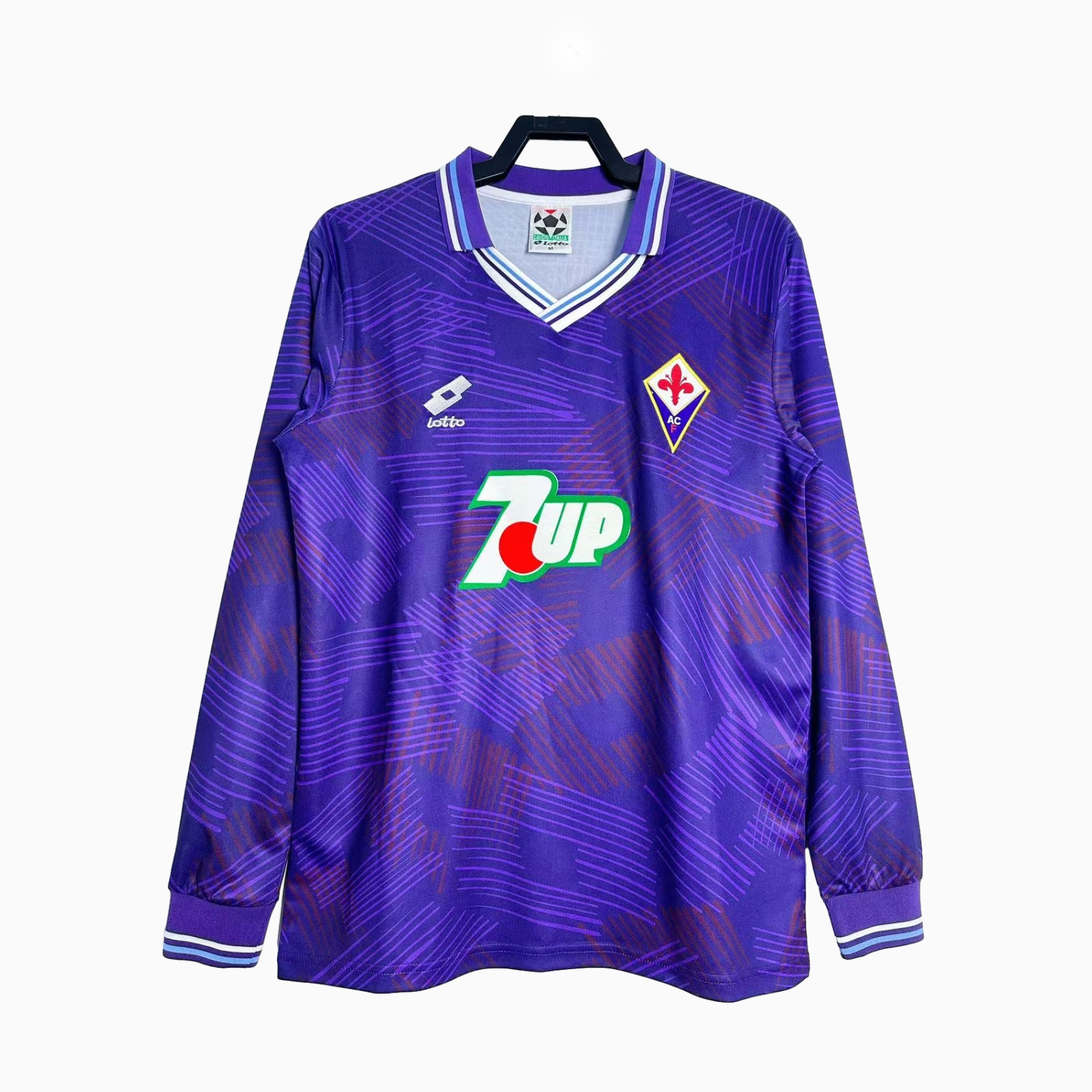 Retro Fiorentina 1992-93 Home Long Sleeve Jersey - ReplicasJersey
