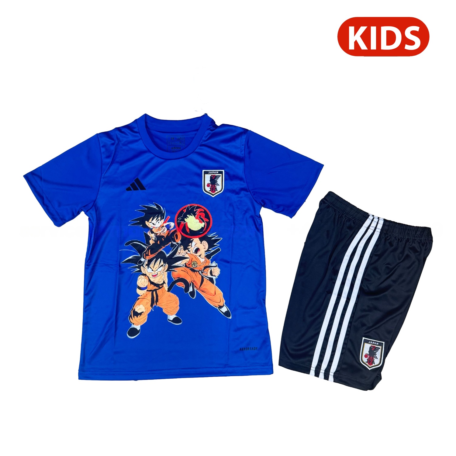 Japan 25-26 Dragon Ball Son Goku And Shenron Blue Special Kids Kit - ReplicasJersey