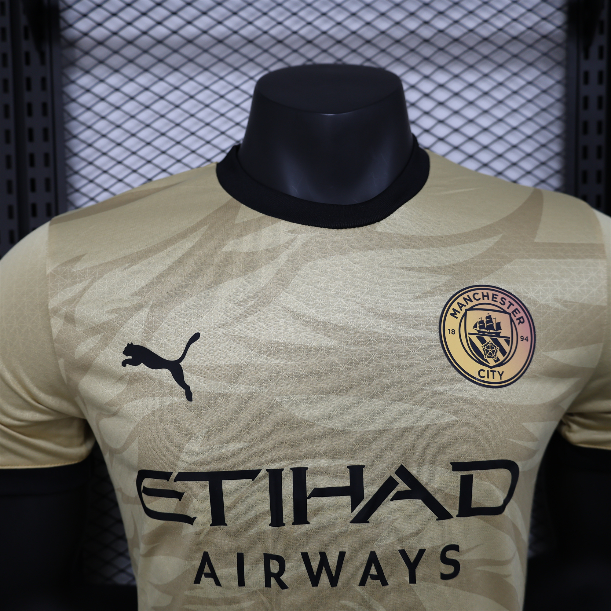Manchester City 24-25 Gold and Black Loong Jersey - Player Version - ReplicasJersey
