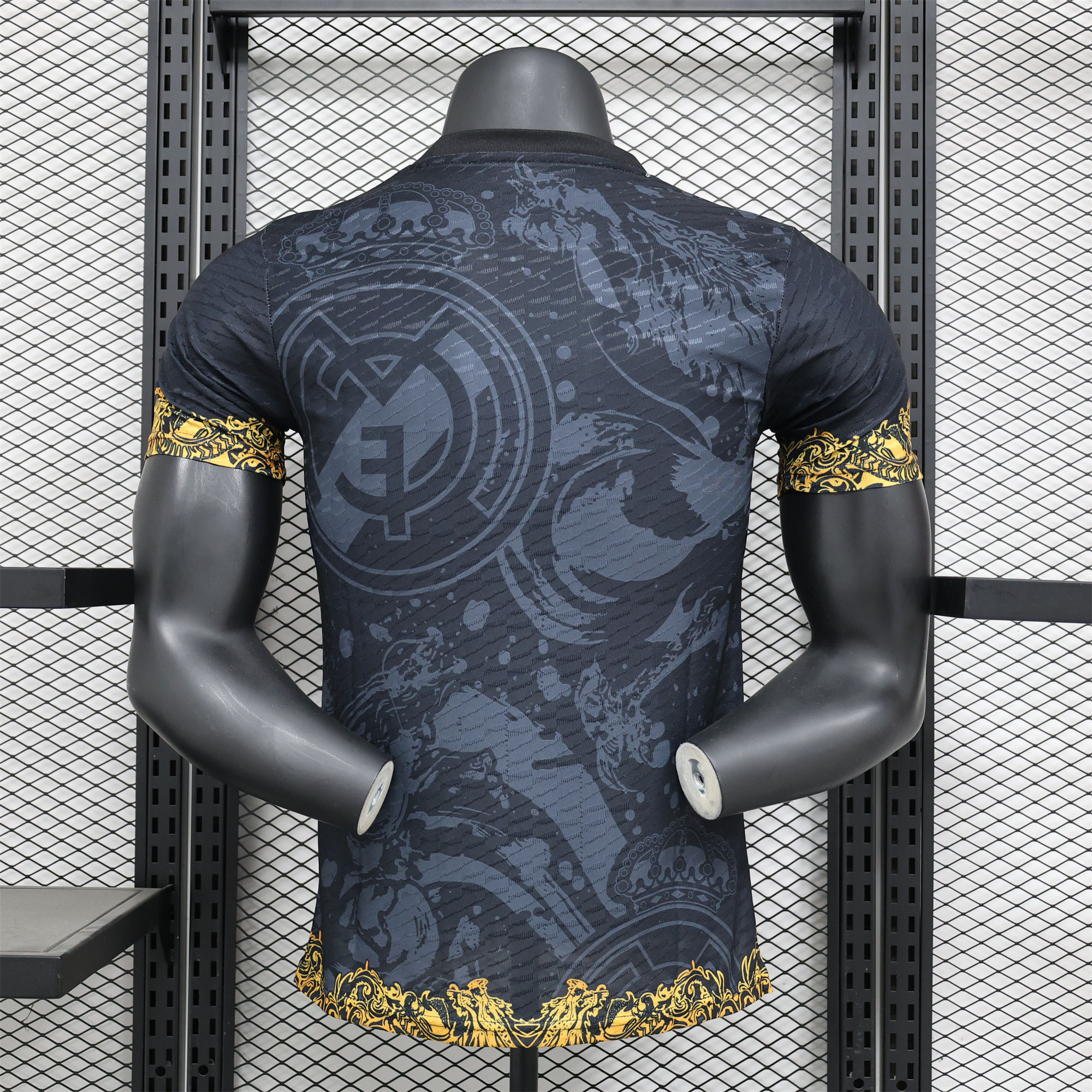 Real Madrid 24-25 Gold Loong Black Special Edition Jersey - Player Version - ReplicasJersey