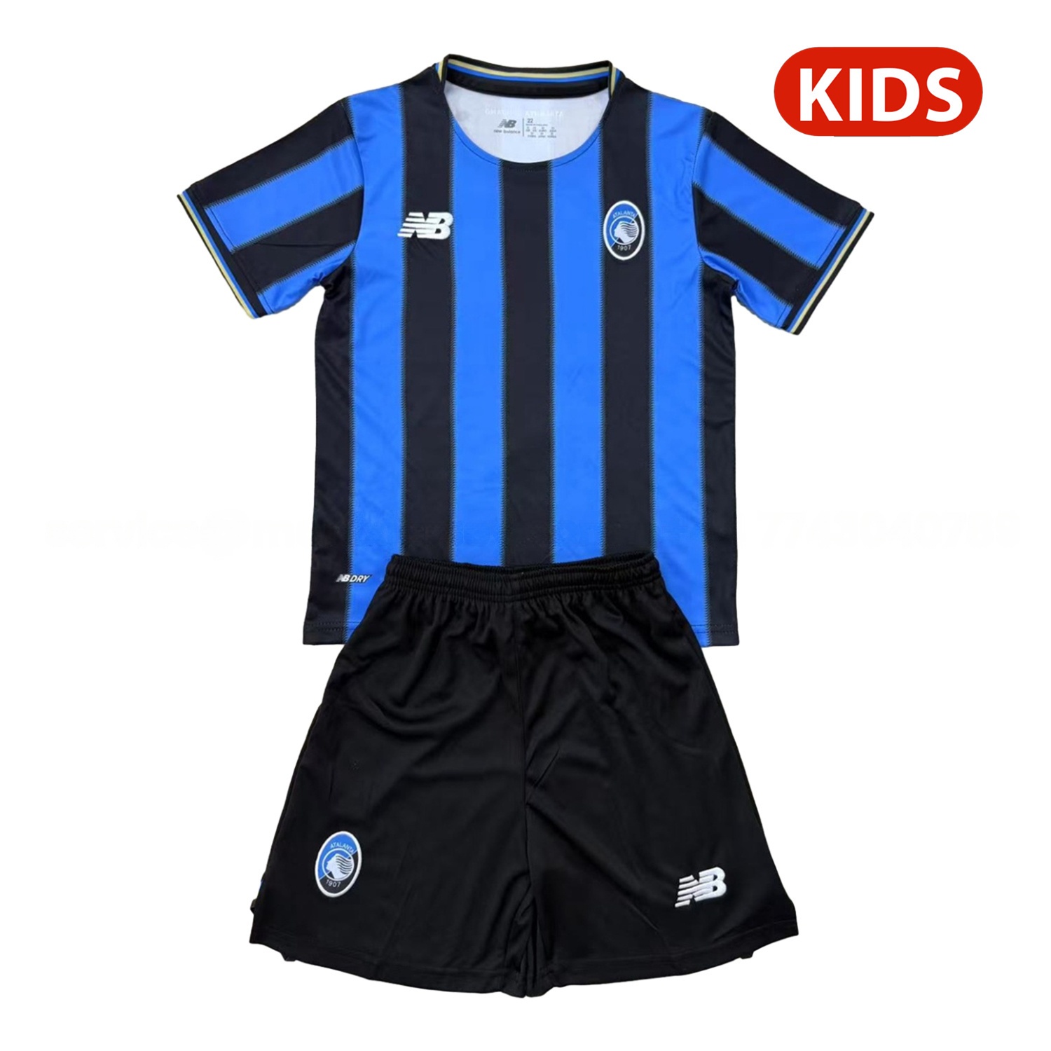 Atalanta 25-26 Home Unsponsored Kids Kit - ReplicasJersey