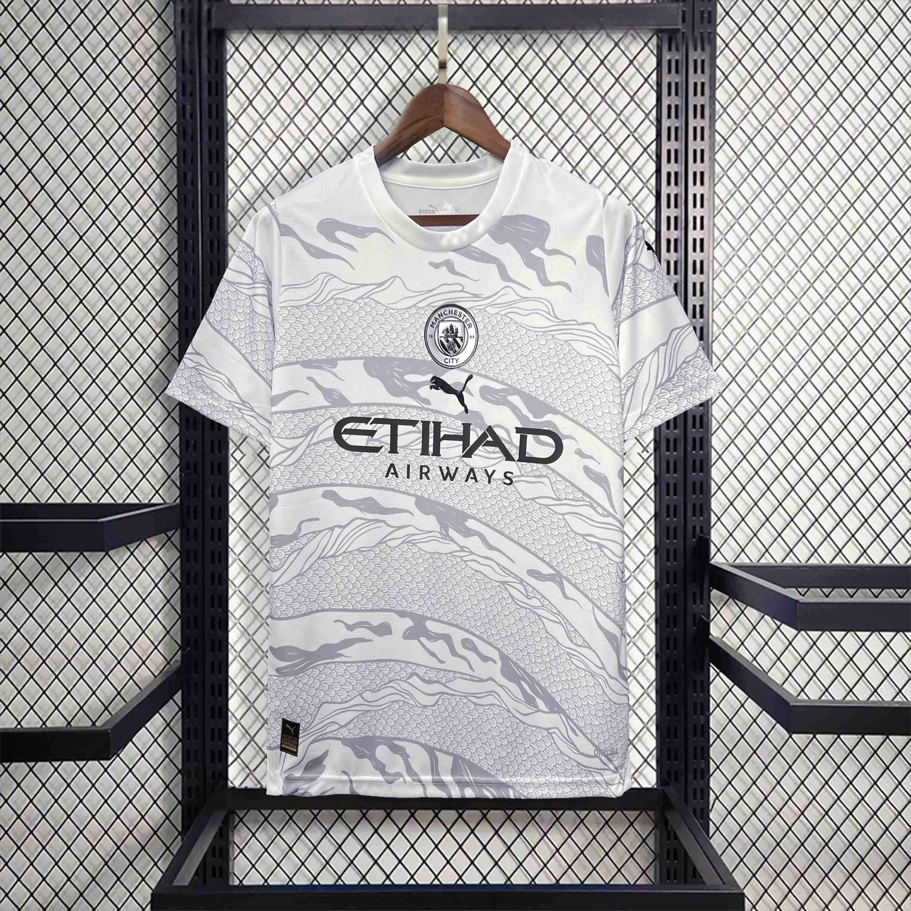 Manchester City 2024 Chinese New Year Pre-match Jersey - Fans Version - ReplicasJersey