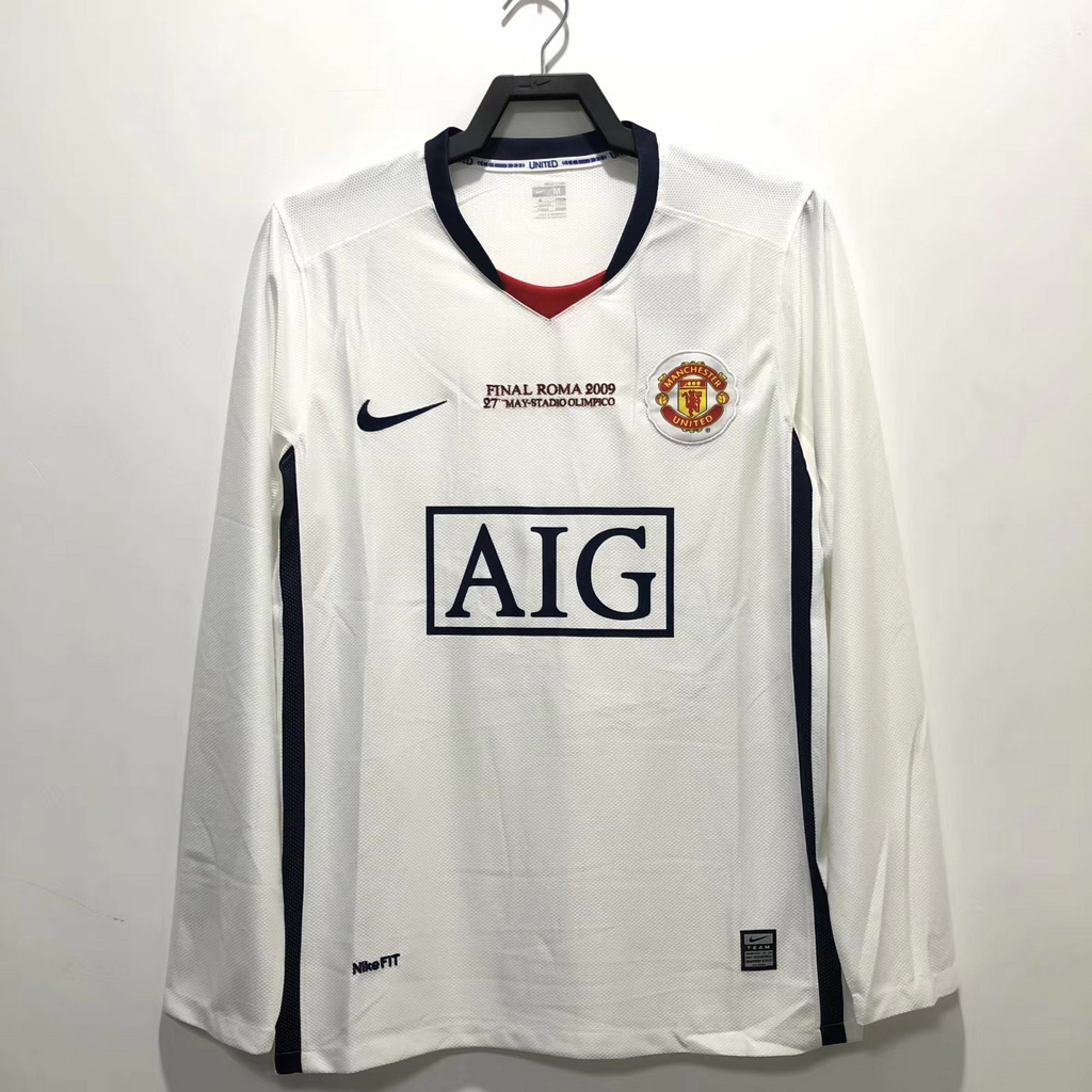 Manchester United Retro 08-09 Away Long Sleeve Jersey - Champions League Final Version - ReplicasJersey