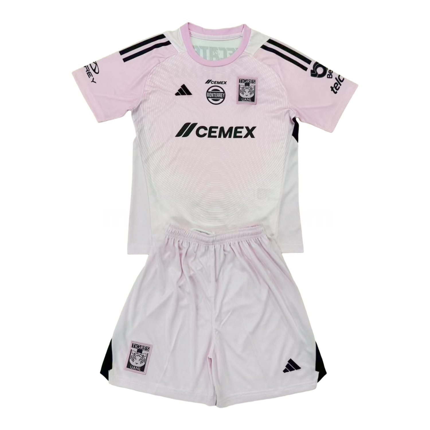 Tigres UANL 25-26 Light Pink Goalkeeper Men's Adult Jersey Set - Fans Version - ReplicasJersey
