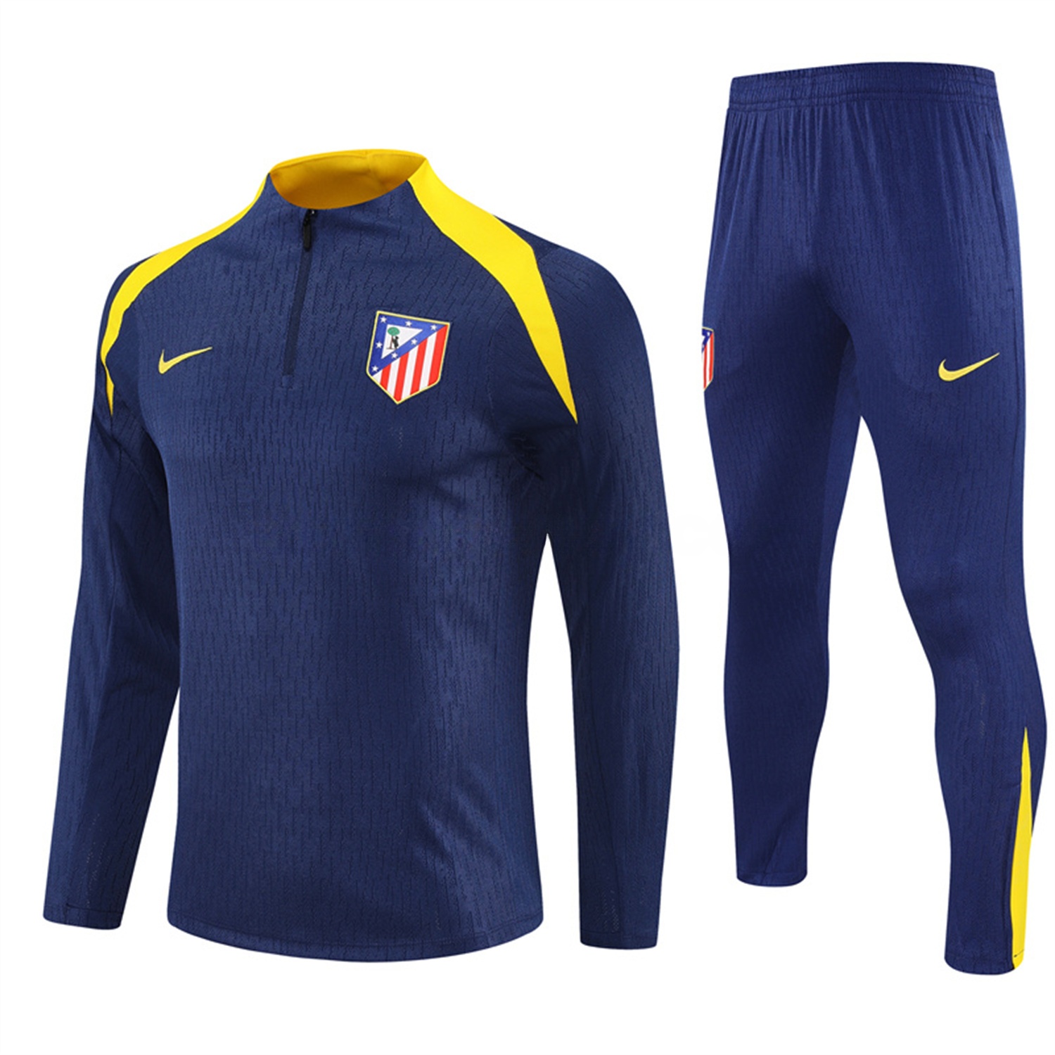 Atletico Madrid 25-26 Long Sleeves Training Set - Royal Blue Top & Royal Blue Pants - ReplicasJersey