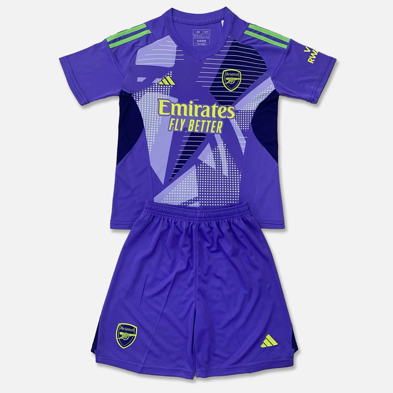 Arsenal 24-25 Purple Goalkeeper Men's Adult Jersey Set - Fans Version - ReplicasJersey