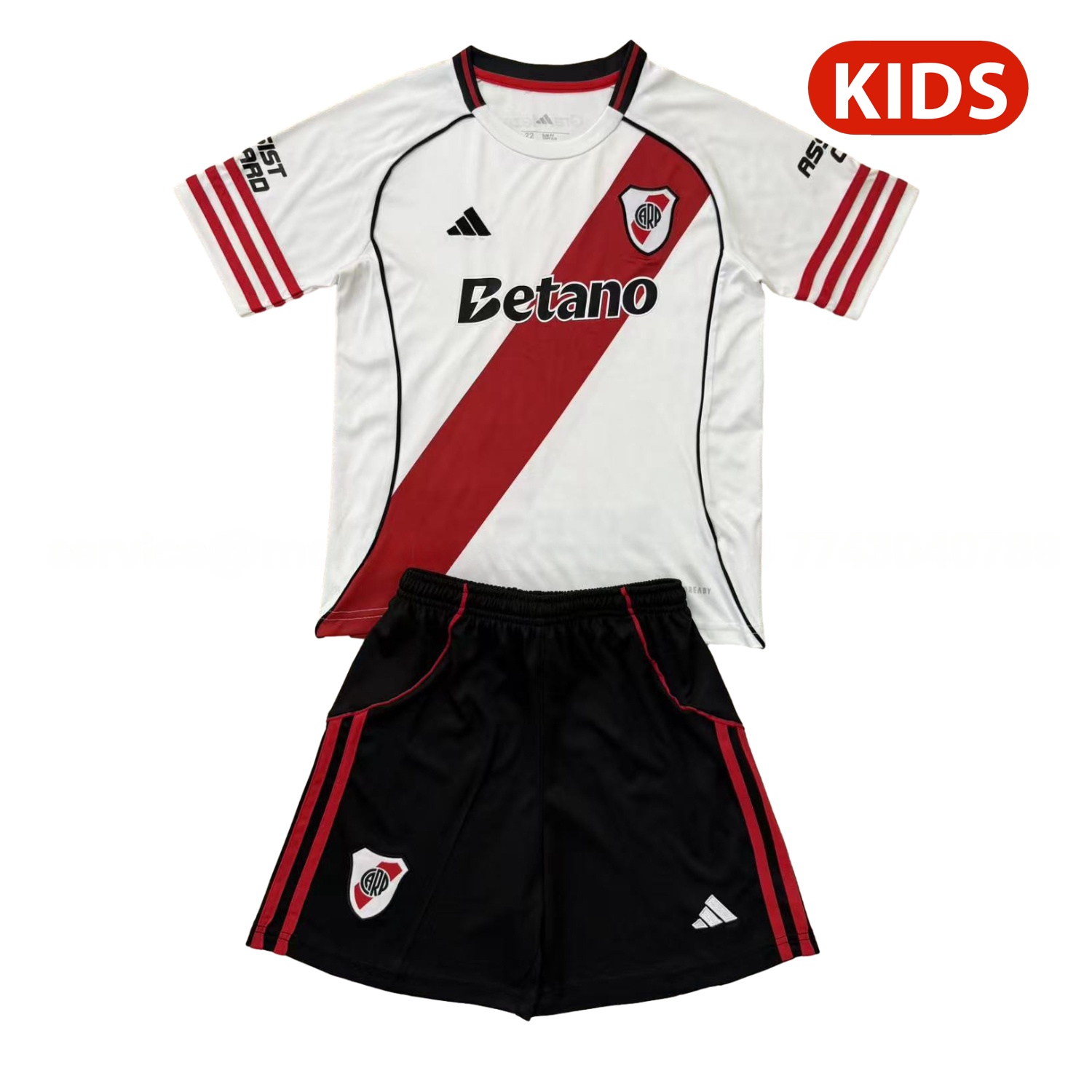 River Plate 25-26 Home Kids Kit - ReplicasJersey