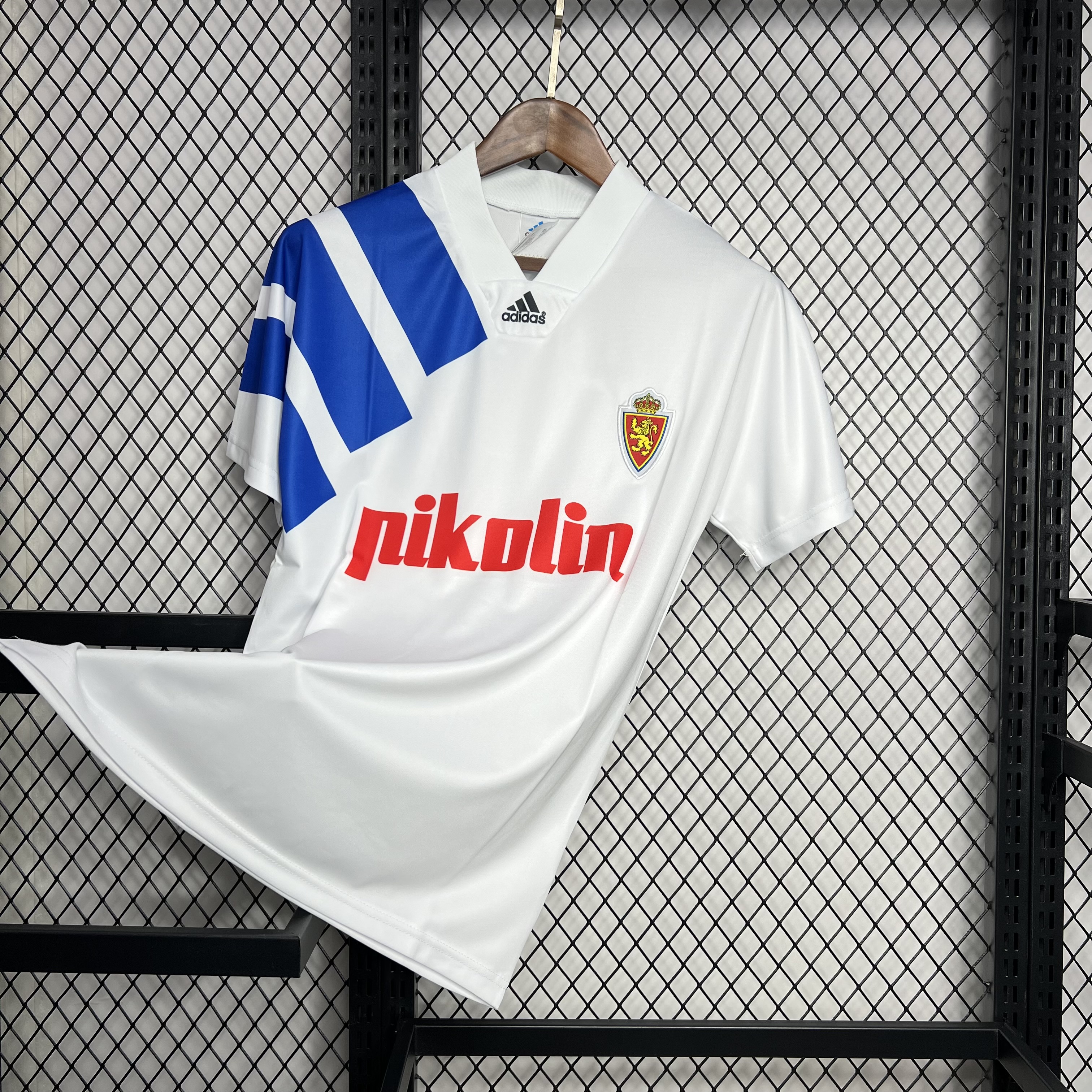 Retro Real Zaragoza 1992-93 Home Stadium Jersey - ReplicasJersey