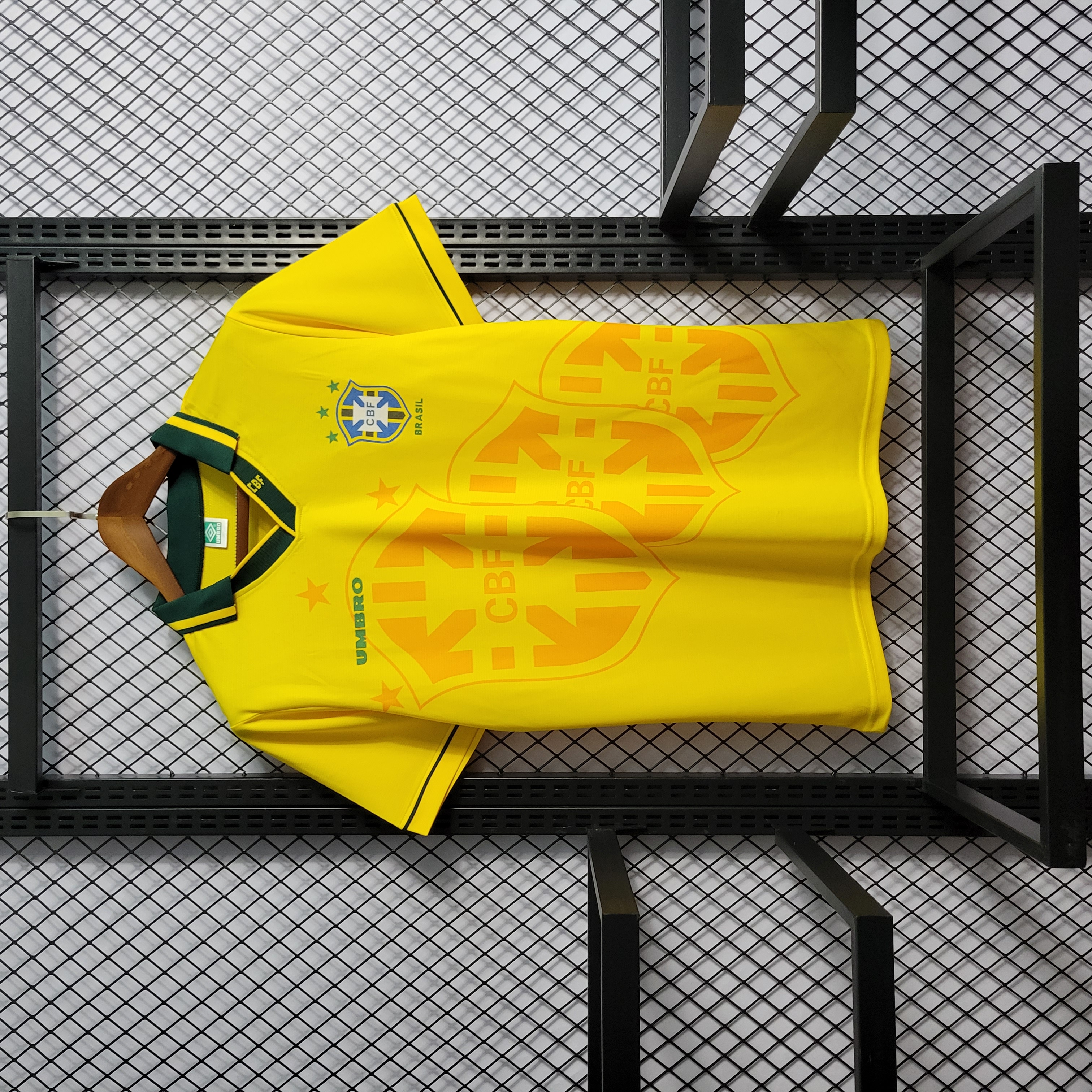 Retro Brazil 1994 Home Stadium Jersey - ReplicasJersey