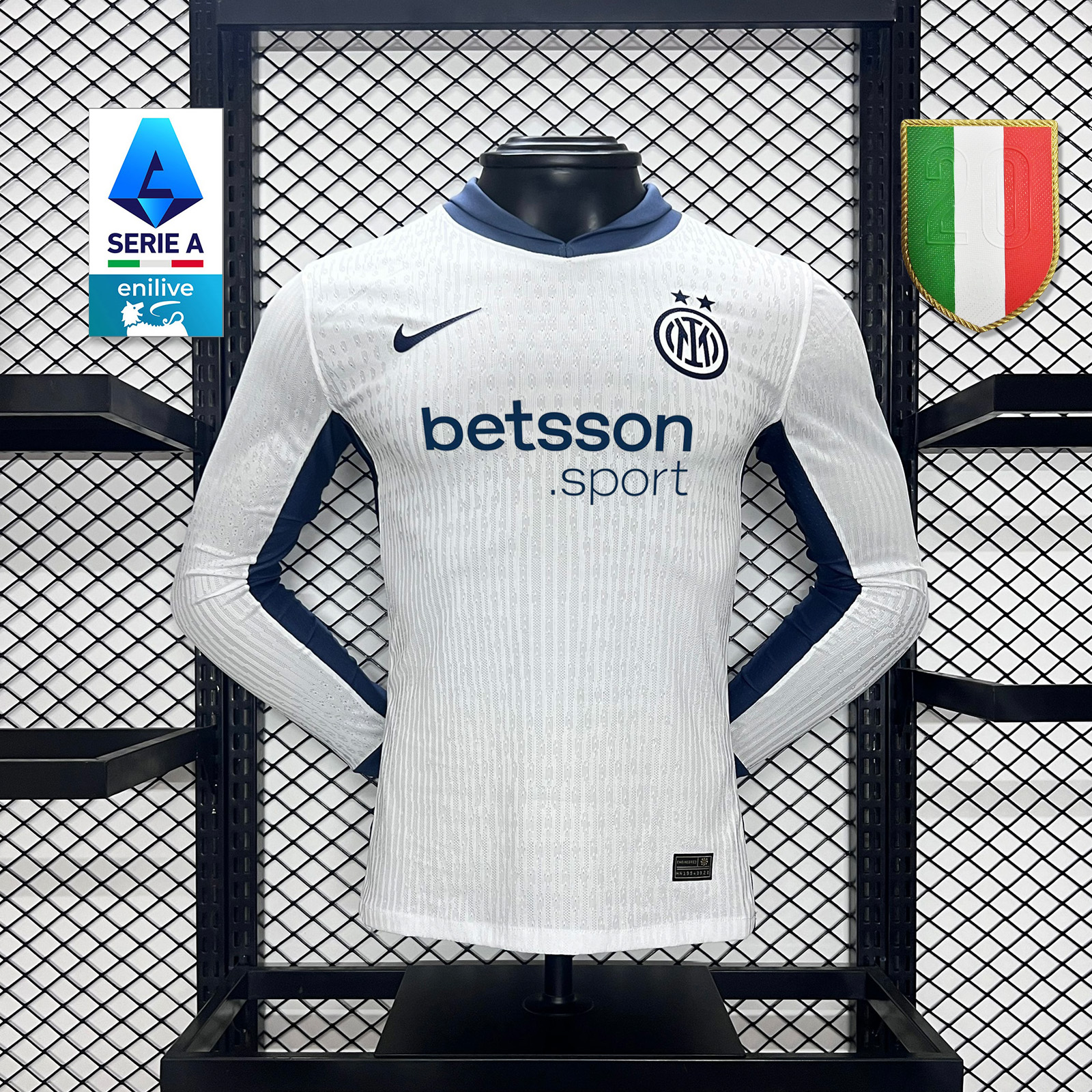 Inter Milan 24-25 Away Long Jersey With Chest Advertisement - Player Version - ReplicasJersey