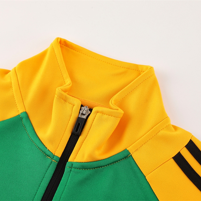 Arsenal 24-25 Jacket Training Tracksuit - Green Top and Black Pants - ReplicasJersey