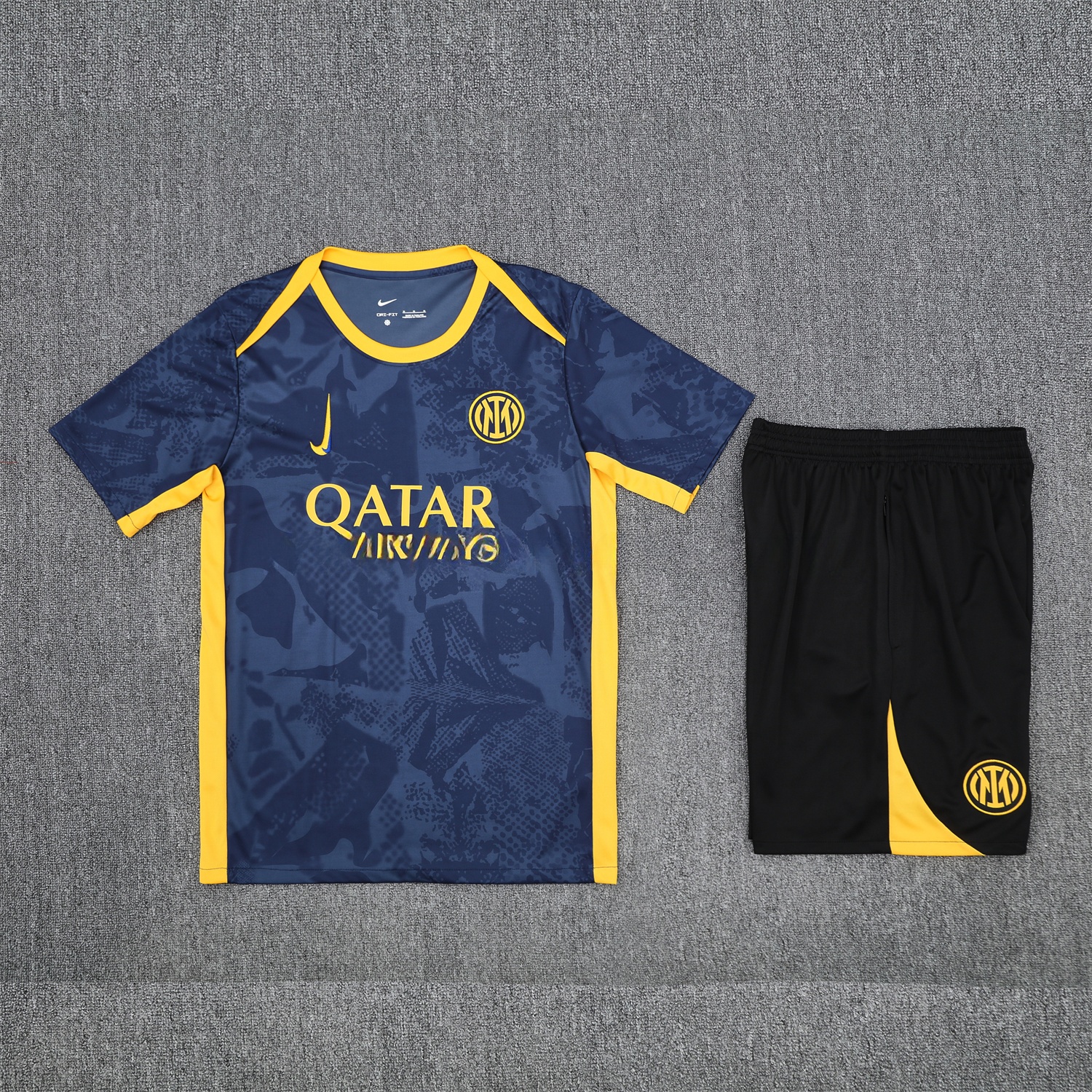 Inter Milan 25-26 Short-Sleeve Training Set - Deep Blue Camouflage - ReplicasJersey
