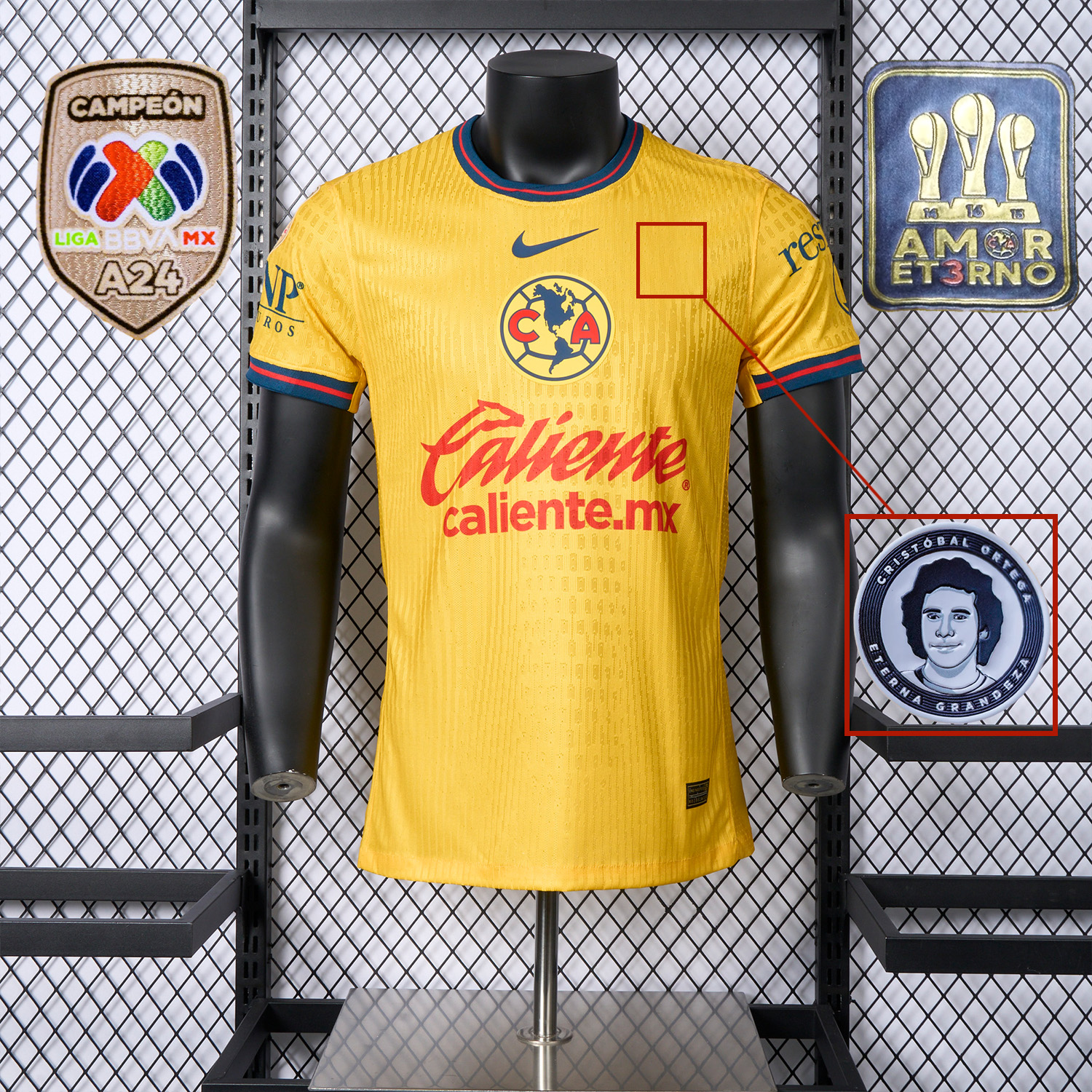 【CHAMPION PATCH】Club América 24-25 Home Stadium Jersey - Player Version - ReplicasJersey