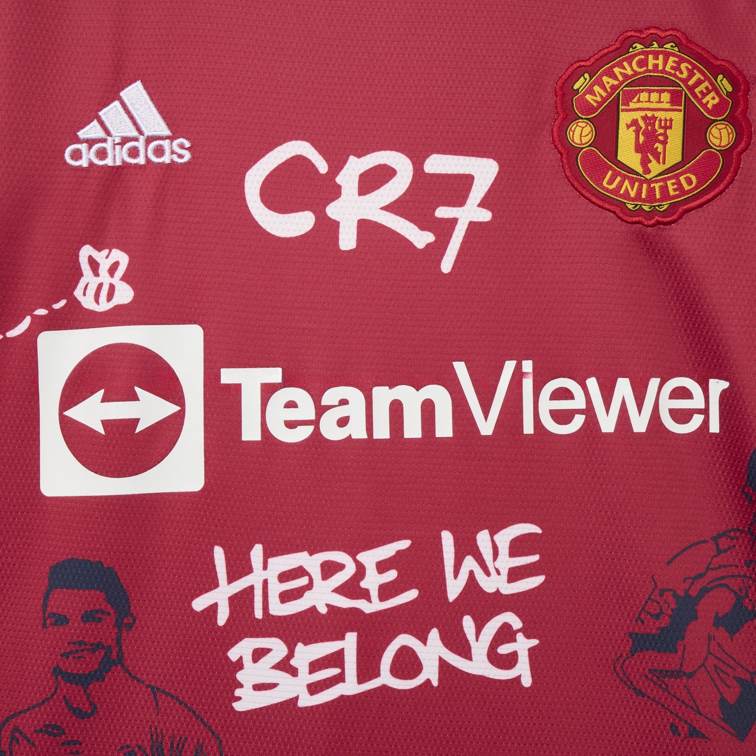 Manchester United Retro 21-22 Home Ronaldo Graffiti Edition Special Edition Jersey - ReplicasJersey