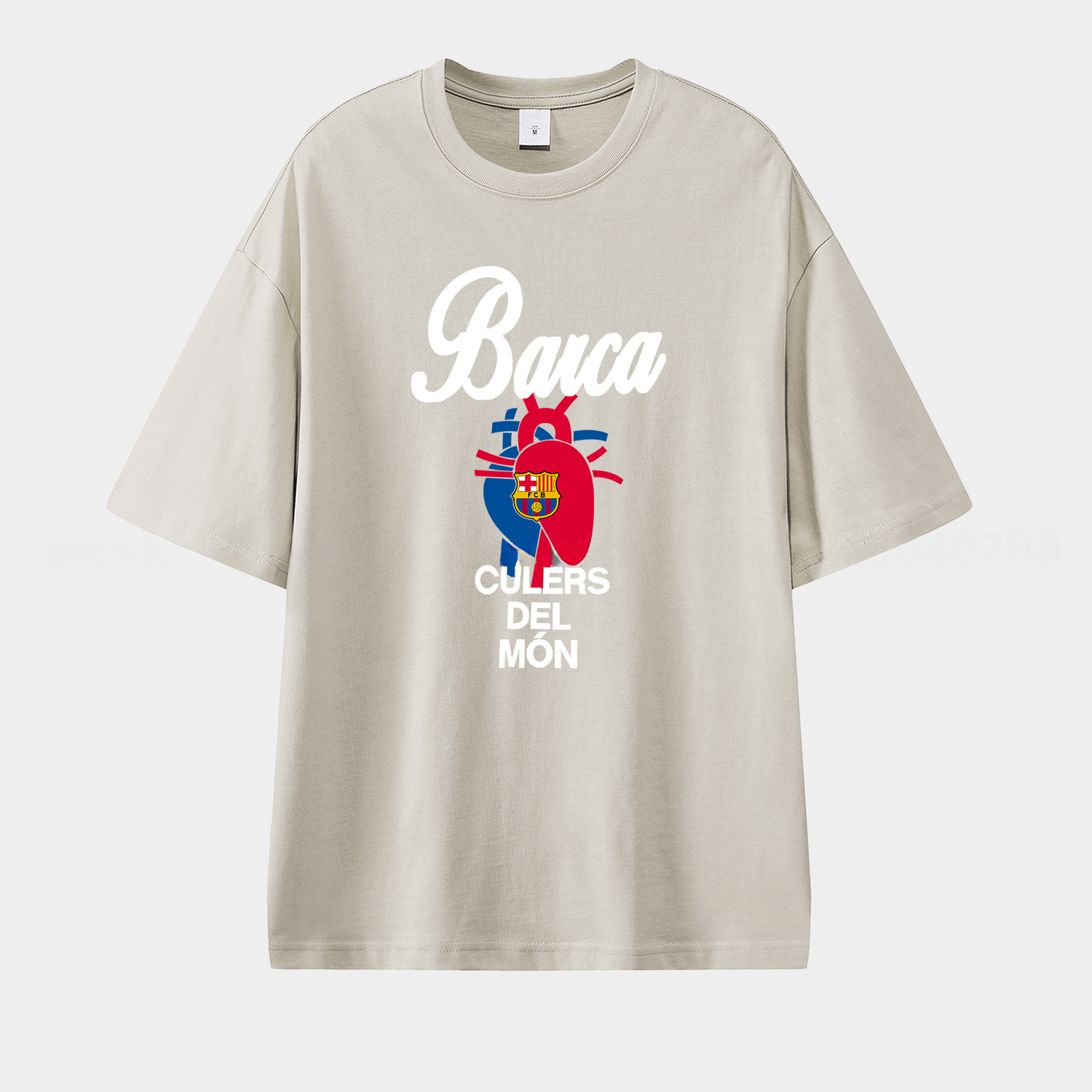 B.A.R.S.A Blue & Red Heart Culers Del Mon Unisex Pure Cotton T-shirt - ReplicasJersey