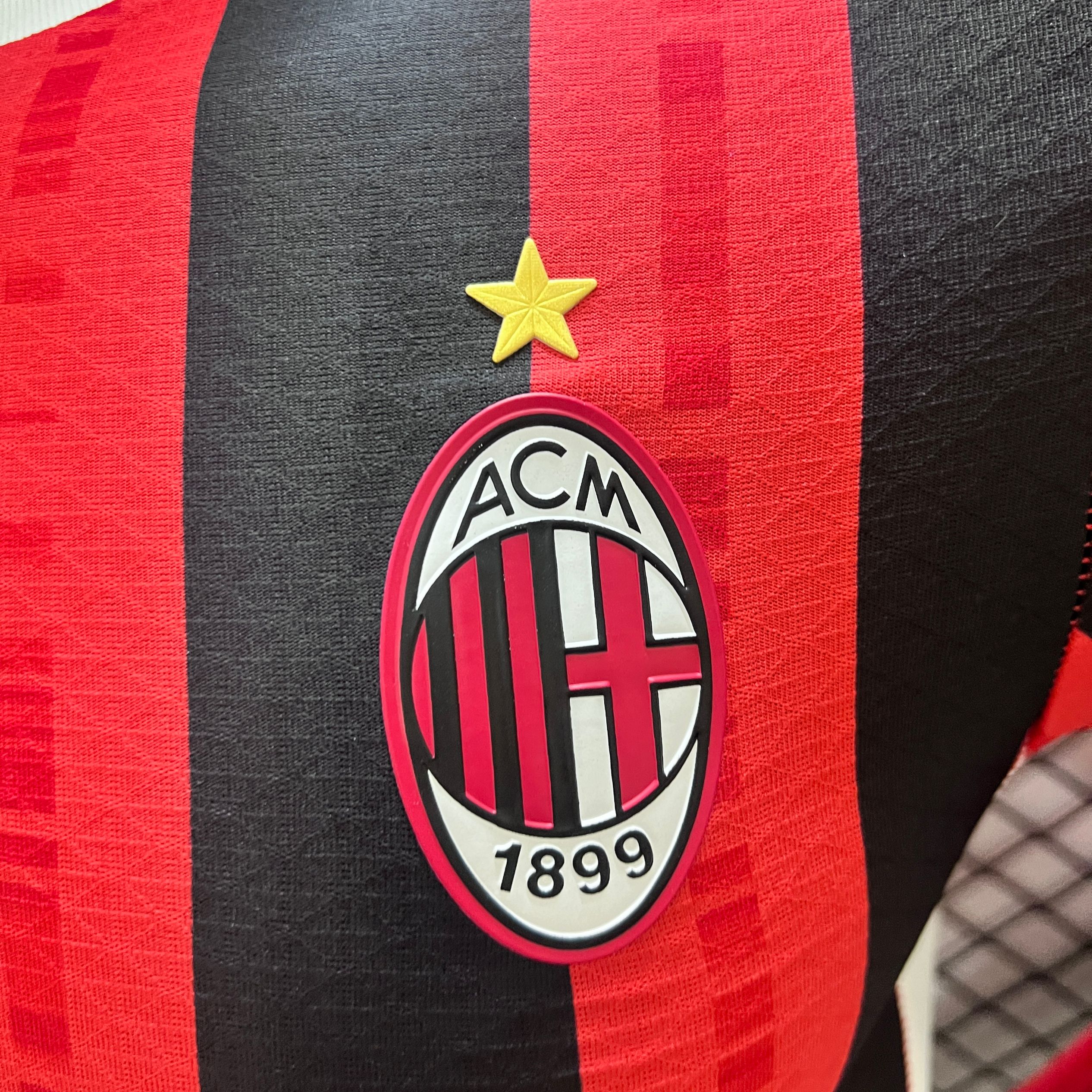 AC Milan 24-25 Home Long Sleeve Jersey - Player Version - ReplicasJersey