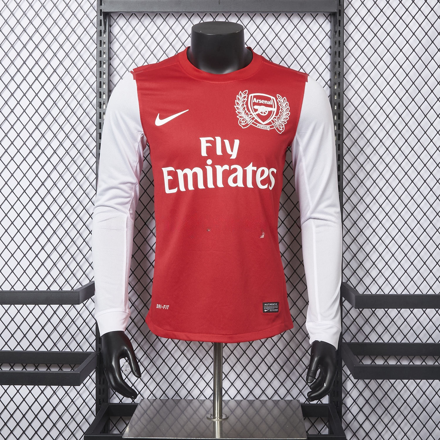 Retro Arsenal 2011-12 Home Long Sleeve Jersey - Player Version - ReplicasJersey