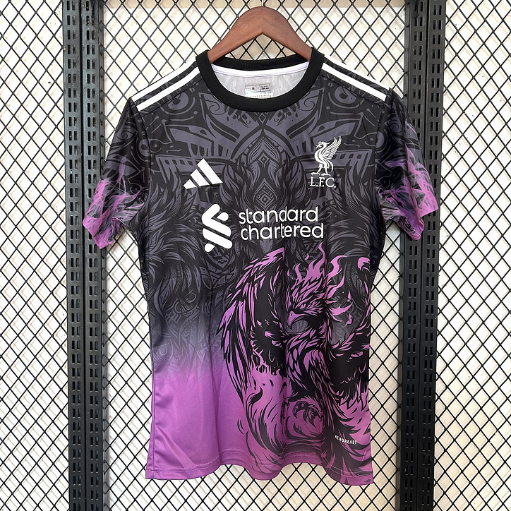 Liver.pool 24-25 Purple Fire Phoenix Special Edition Jersey - Fans Version - ReplicasJersey