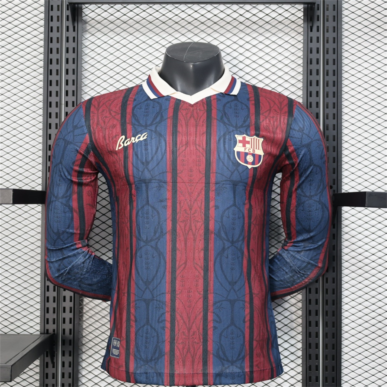 B.A.R.S.A 25-26 125th Anniversary Throwback Long Sleeves Jersey - Player Version - ReplicasJersey