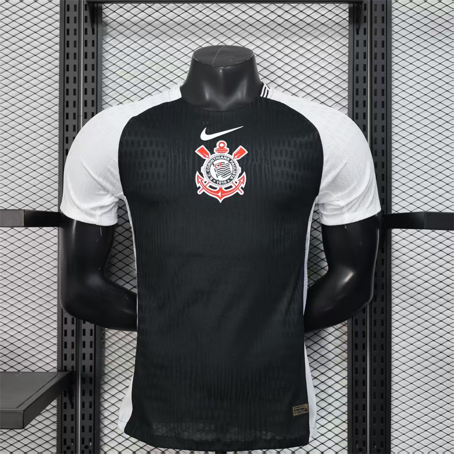 Corinthians 25-26 Black Away Jersey - Player Version - ReplicasJersey