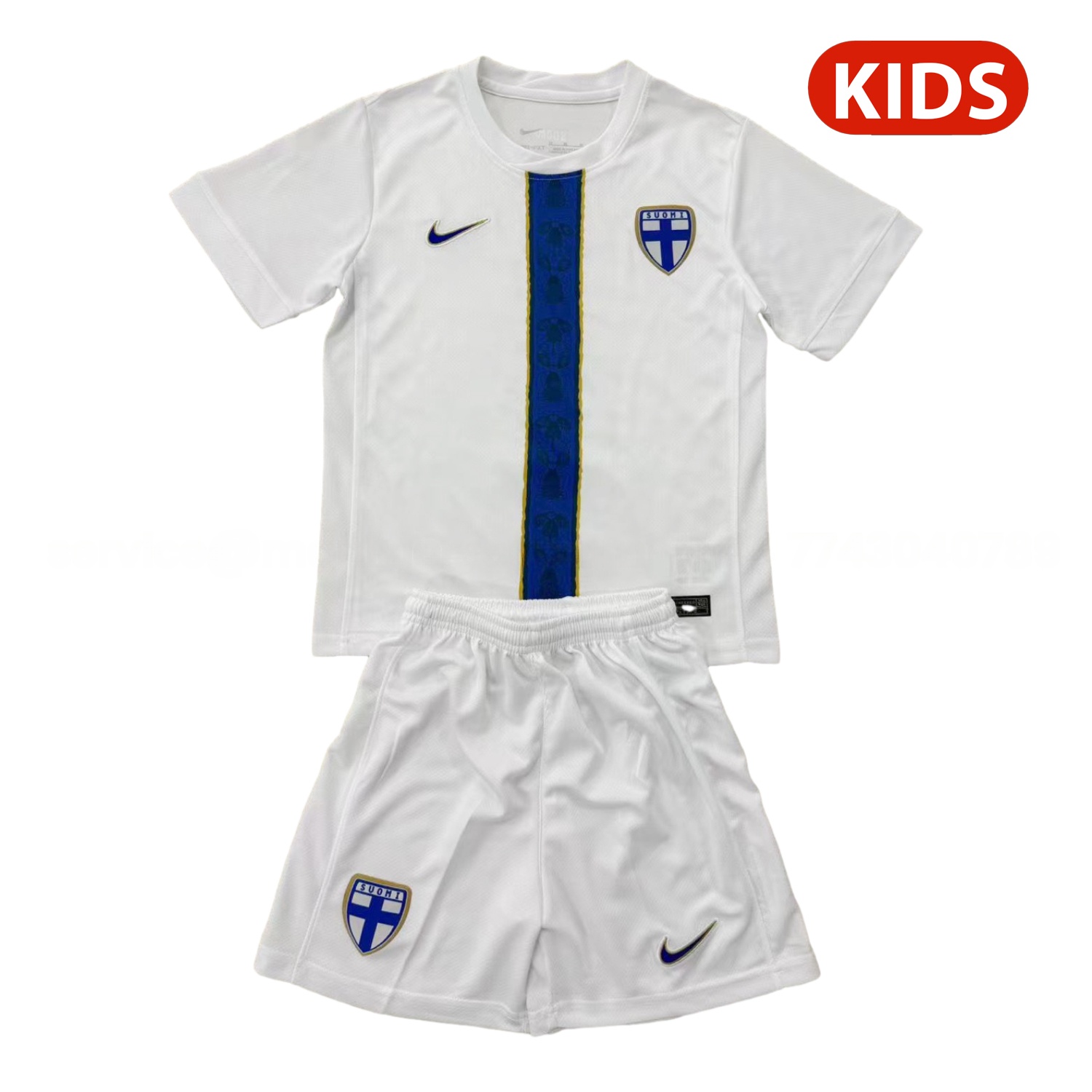 Finland 25-26 Home Kids Kit - ReplicasJersey