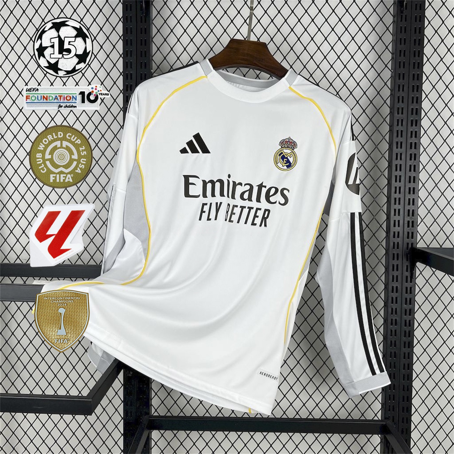 Real Madrid 25-26 Home Long Sleeves Jersey - Fans Version - ReplicasJersey