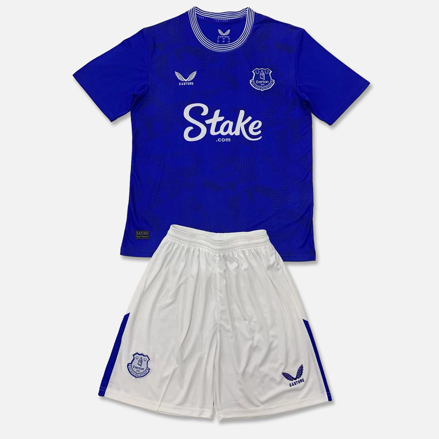 Everton 24-25 Home Men's Adult Jersey Set - Fans Version - ReplicasJersey