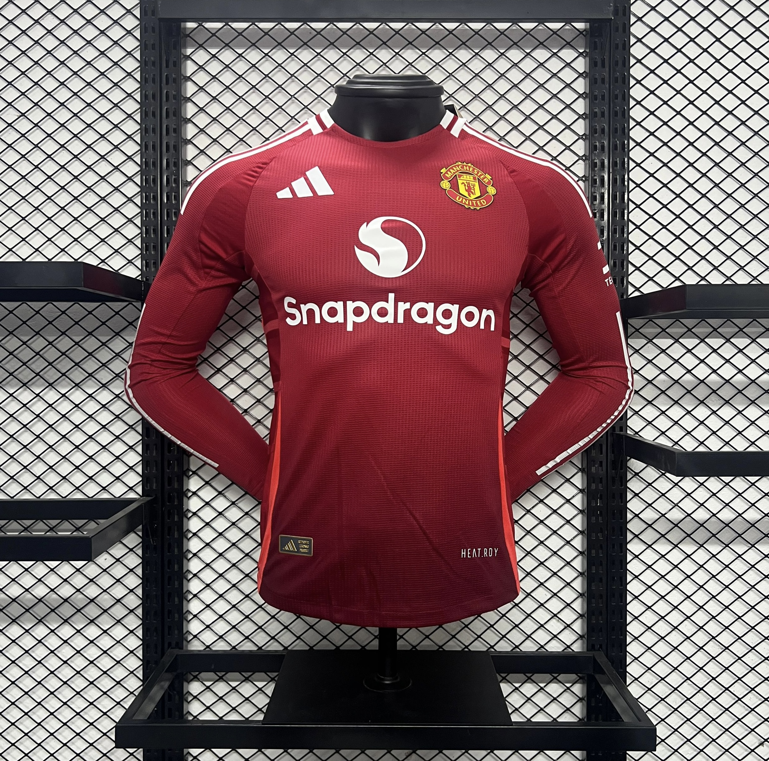 Manchester United 24-25 Home Long Sleeve Jersey - Player Version - ReplicasJersey