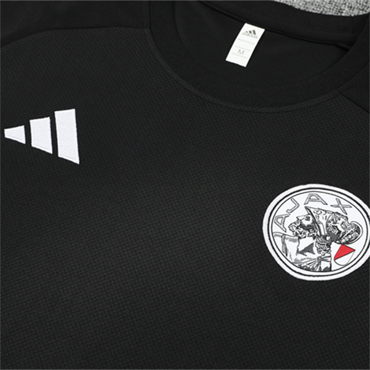 Ajax 25-26 Kids Short-Sleeve Training Set - Black Top and Black Shorts - ReplicasJersey