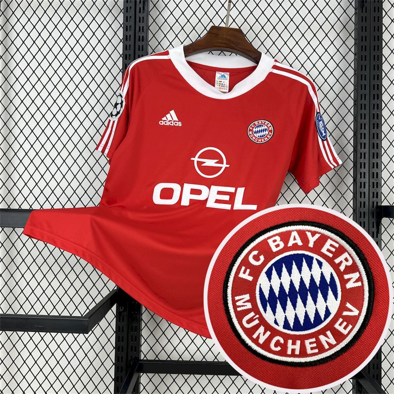 Retro Bayern Munich 2001-02 European Home Red Jersey - ReplicasJersey