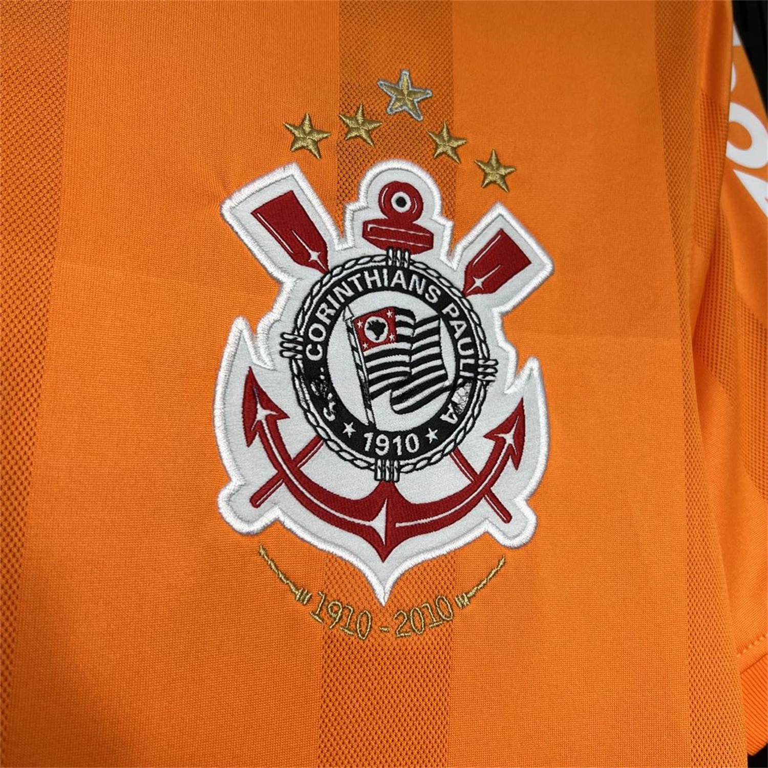 Retro Corinthians 2010 Orange Goalkeeper Jersey - ReplicasJersey