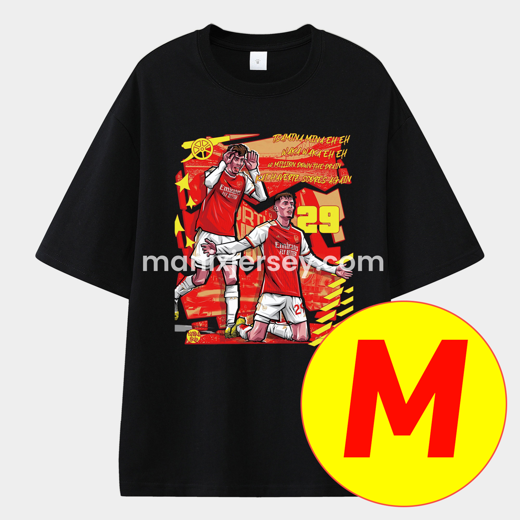 Arsenal Henry Wenger Saka Gunners Unisex Pure Cotton T-shirt - ReplicasJersey
