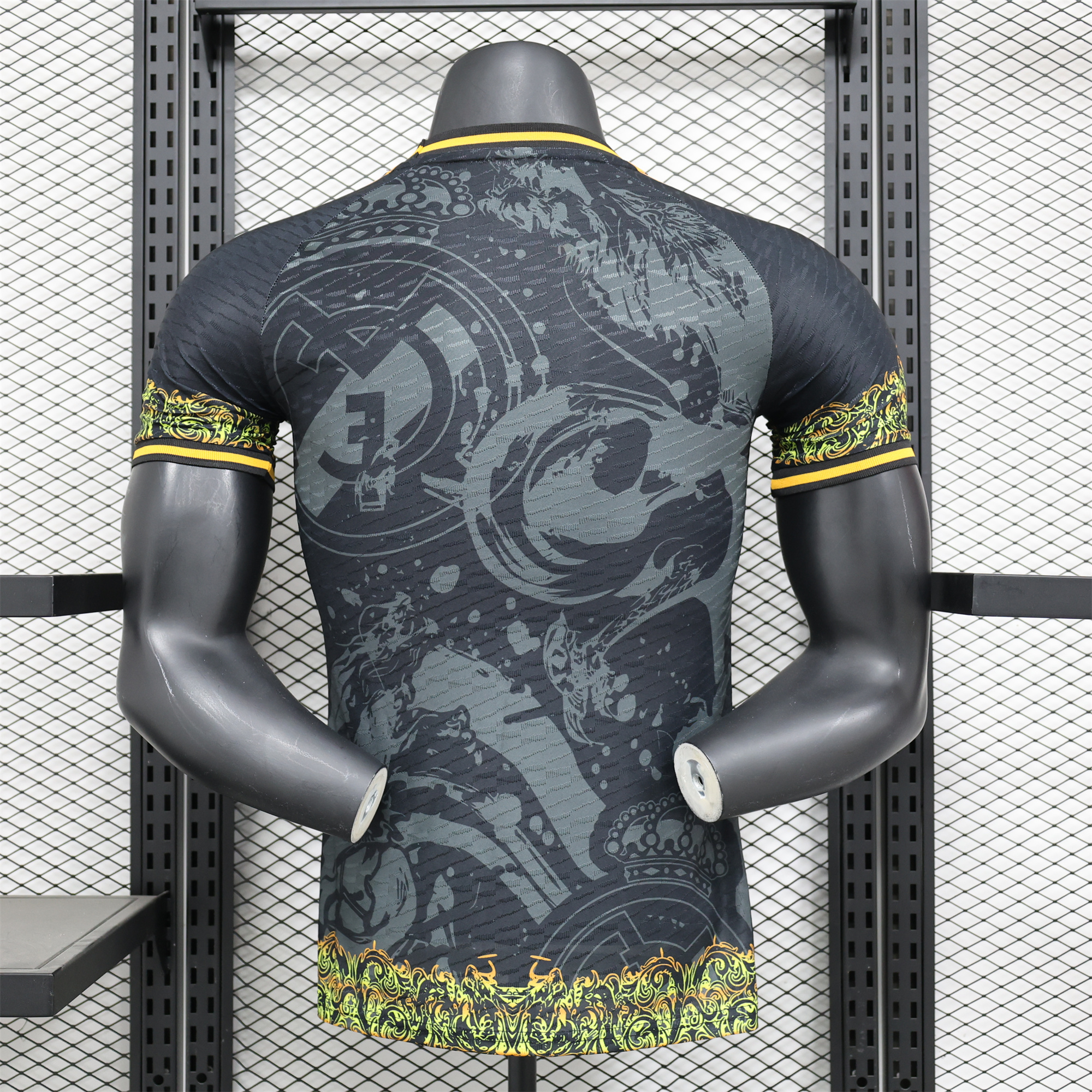 Real Madrid 24-25 Yellow Loong Black Special Edition Jersey - Player Version - ReplicasJersey