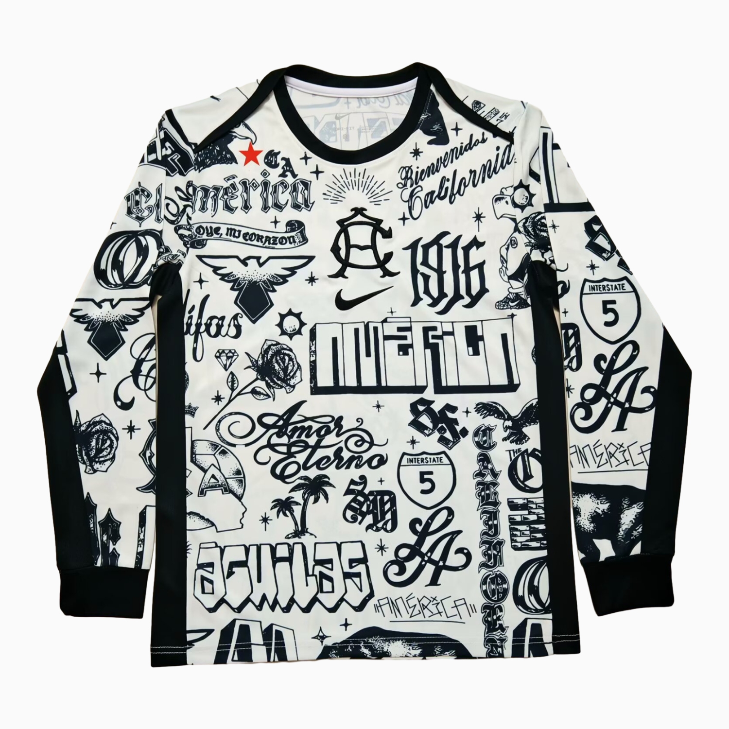 Club América 24-25 Pre-match 2 White Training Long Sleeves Jersey - Fans Version - ReplicasJersey