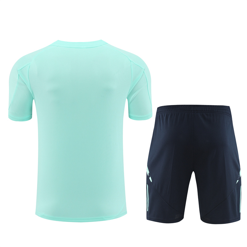 Real Madrid 24-25 Short-Sleeve Training Set - Lake Blue - ReplicasJersey